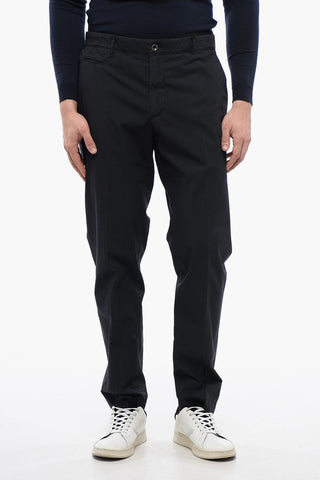 Pantaloni Chino in Cotone Stretch con Passanti