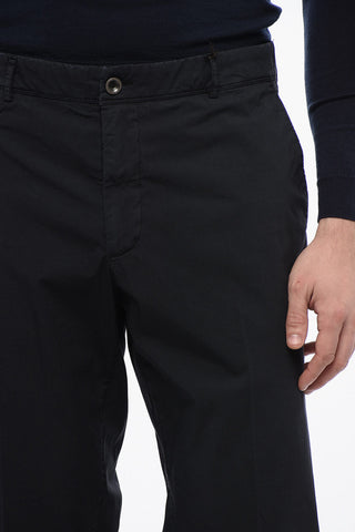 Pantaloni Chino in Cotone Stretch con Passanti
