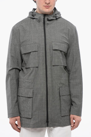 CC COLLECTION Outerwear Sfoderato con Motivo Micro Pied de Poule