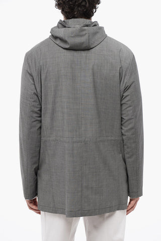 CC COLLECTION Outerwear Sfoderato con Motivo Micro Pied de Poule