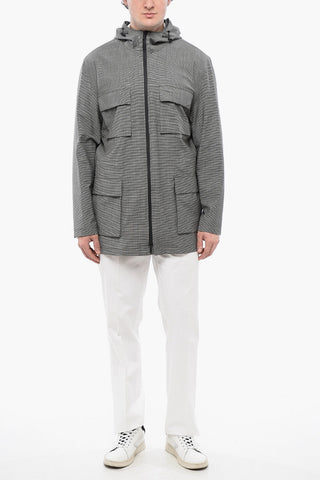 CC COLLECTION Outerwear Sfoderato con Motivo Micro Pied de Poule