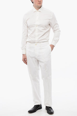 ID Stretch Cotton Chinos Pants with Martingales