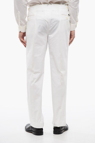 ID Stretch Cotton Chinos Pants with Martingales