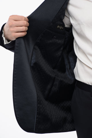 Satin Lapel CERIMONIA ACADEMY Virgin Wool Suit