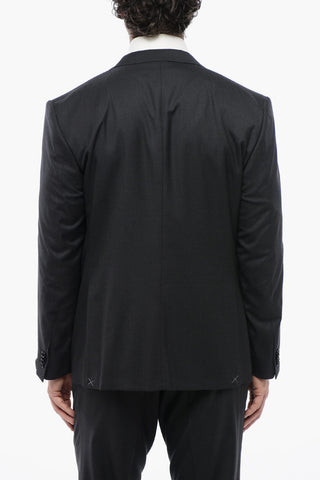 Virgin Wool Side Vents Notch Lapel LEADER  2-Button Suit