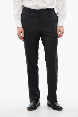 Virgin Wool Side Vents Notch Lapel LEADER  2-Button Suit