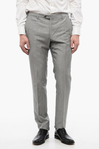 Linen and Wool-blended Pants