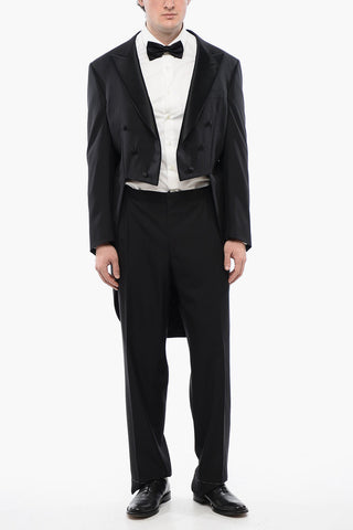 Virgin Wool Peak Lapel MANTUA Tail-Coat