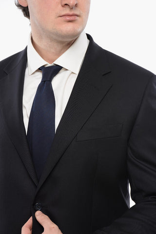 CC COLLECTION Giacca a 2 Bottoni in Lana Vergine Due Spacchi Revers Classico