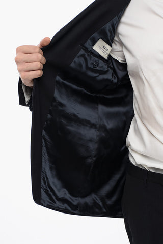 CC COLLECTION Giacca a 2 Bottoni in Lana Vergine Due Spacchi Revers Classico