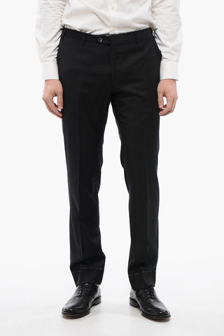 Geomtric-pattern CERIMONIA ACADEMY Suit with Satin Lapel