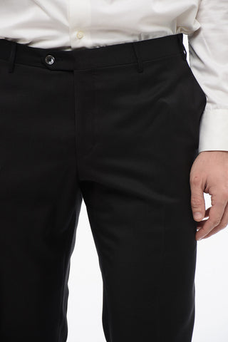Geomtric-pattern CERIMONIA ACADEMY Suit with Satin Lapel