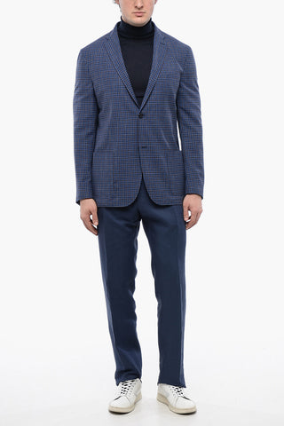 CC COLLECTION Check Unlined 2-Button Blazer With Side Vents