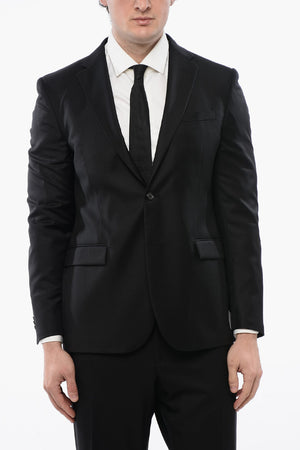 TREND Giacca a 2 Bottoni in Lana Vergine Due Spacchi Revers Classico