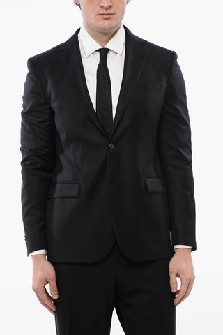 TREND Zweiknopf-Sakko aus Schurwolle mit zwei Rückenschlitzen und klassischem Revers