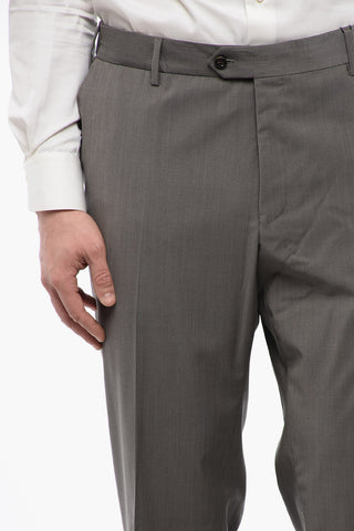 Wool Pants with Visible Stitching