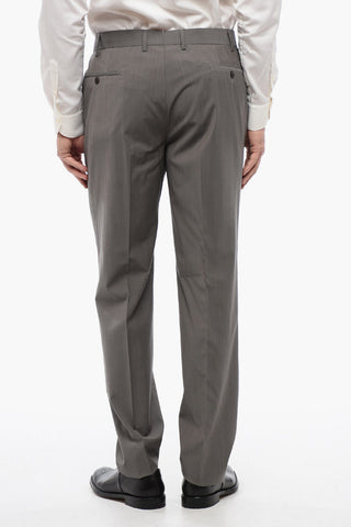 Wool Pants with Visible Stitching