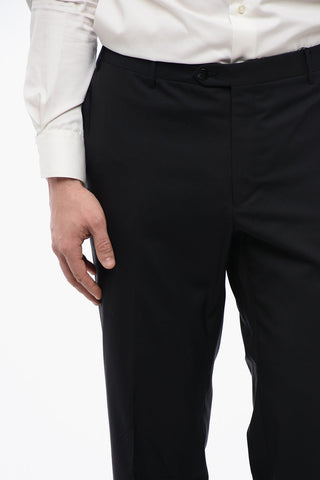 4-Pocketed Virgin Wool Pants with Belt Loops