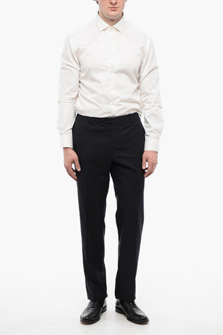 4-Pocketed Virgin Wool Pants with Belt Loops