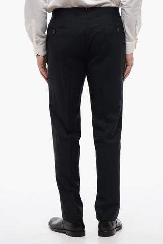 4-Pocketed Virgin Wool Pants with Belt Loops