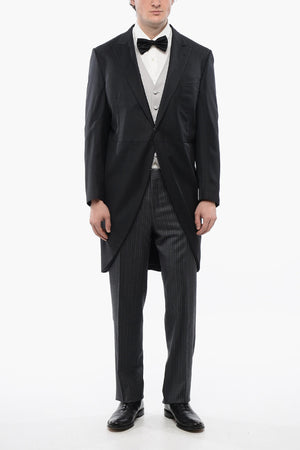 Virgin Wool Tailcoat CERIM.LEADER with One Vent and Peak Lapel
