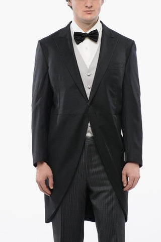 순모 테일코트 CERIM.LEADER 원 슬릿 피크 라펠