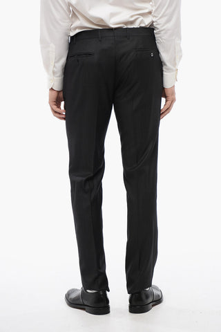 Virgin Wool Center Vent Peak Lapel CERIM.LEADER 3 Piece Waistcoat Suit