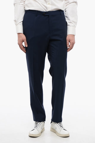 Virgin Wool ACADEMY Pants with Minicheck Pattern