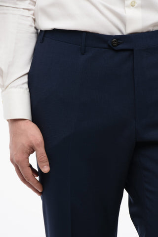 Virgin Wool ACADEMY Pants with Minicheck Pattern