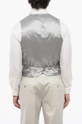 CC COLLECTION Checked Virgin Wool Waistcoat