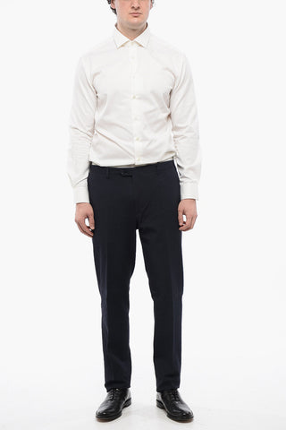 CC COLLECTION 4-Pocket Cotton-Blend Jacquard Trousers