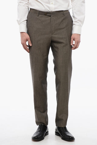 Linen and Wool-blended Pants