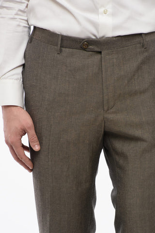 Linen and Wool-blended Pants