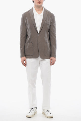 ID Twill Side Vents Unlined 2-Button Blazer