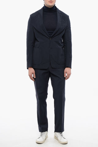 ID Solid-Color Unlined 2-Button Jacket with Patch Pockets