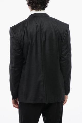 Virgin Wool Blazer CERIMONIA MASTER with Peak Lapel