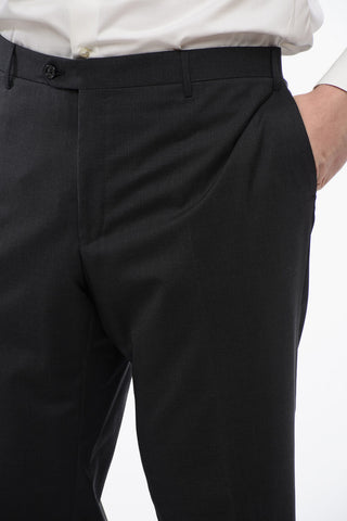 Virgin Wool Side Vents Notch Lapel 2-Button Suit