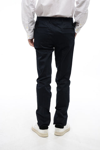 Cotton Slim Fit Pants With Martingale