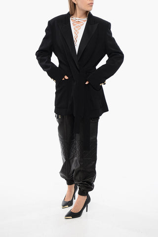 Blazer a Portafoglio con Rever in Satin 