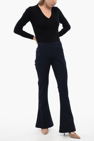 Wool Low-rise Flared Pants