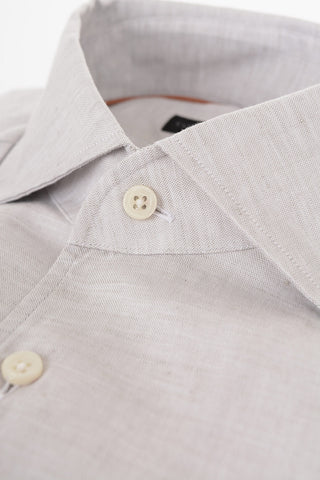 ID Linen Blend Shirt with Flush Breast-pocket