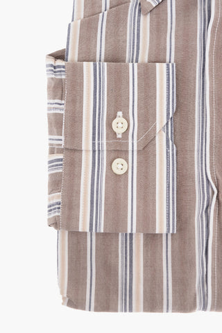 ID Camicia Button-down con Motivo Bayadere e Taschino