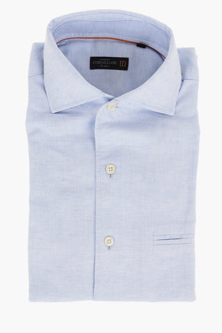 ID Linen Blend Shirt with Flush Breast-pocket