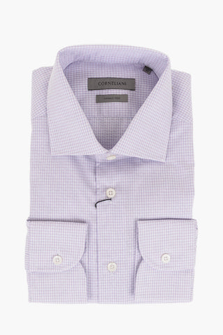 Camicia Wrinkle Free in Cotone con Motivo a Quadri