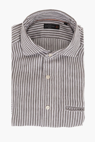 ID Pinstriped Cotton Shirt with Breast-pocket