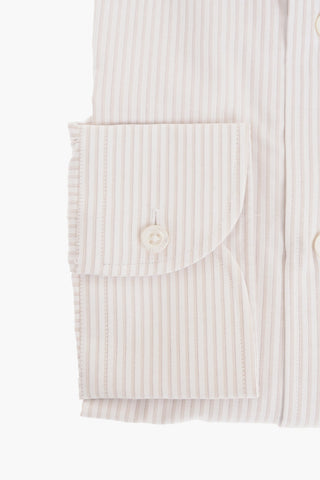 Pinstriped Cotton Shirt with Standard Collar