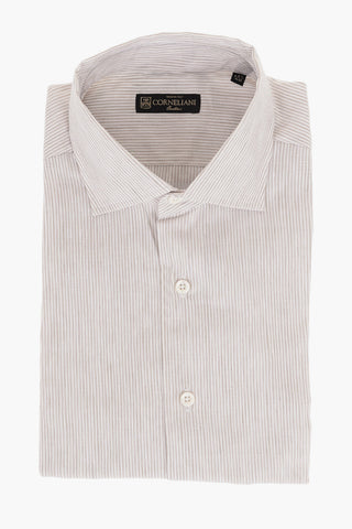 Pinstriped Linen Blend Shirt