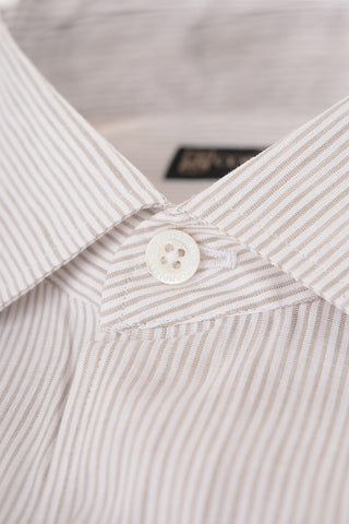 Pinstriped Linen Blend Shirt