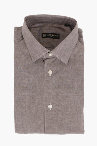 Camicia in Misto Lino con Collo Francese