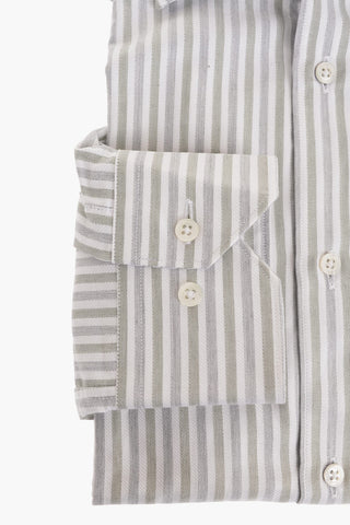 Camicia in Cotone a Righe Awning con Taschino